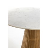 DINING TABLE LYD WHITE MARBLE BRONZE LEG 100 - DINING TABLES